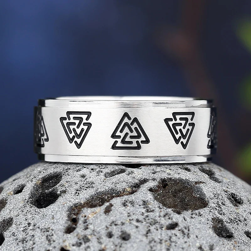 Viking Style Valknut Ring for Men