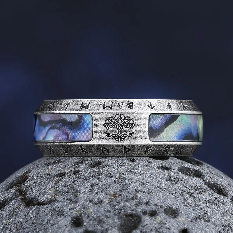 Viking Style Yggdrasil Ring for Men