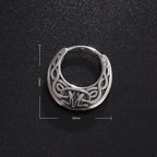 Nordic Viking Silver Hoop Earrings