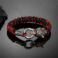 Fenrir Survival Bracelet - Viking Wolf Parachute Cord Bracelet