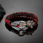 Fenrir Survival Bracelet - Viking Wolf Parachute Cord Bracelet