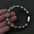 Men's Viking Nordic Runes Silver Bracelet