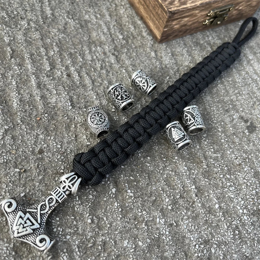 Mjolnir Bracelet - Thor Hammer Viking Black