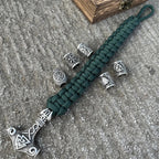 Mjolnir Bracelet - Thor Hammer Viking Green 3