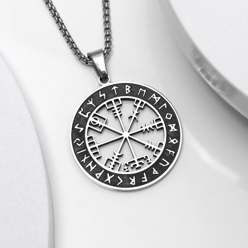 Vegvisir Compass Necklace Viking Pendant