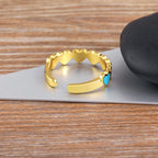 Ring 6 Hearts Women's Gold Band