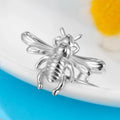 Bee ring for women, silver