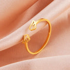 Women's angel wing ring gold