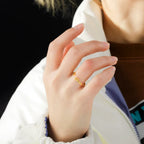 Women's angel wing ring gold