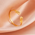 Women's angel wing ring gold