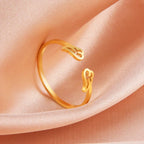 Women's angel wing ring gold