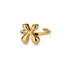 Custom adjustable ring with initial x