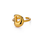 Custom adjustable ring with initial d