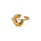 Custom adjustable ring with initial g