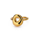Custom adjustable ring with initial o