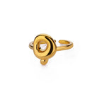 Custom adjustable ring with initial q