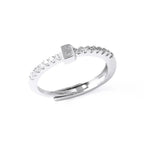 Adjustable women's ring with initial letter