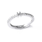 Adjustable women's ring with initial letter