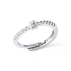 Adjustable women's ring with initial letter