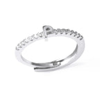 Adjustable women's ring with initial letter