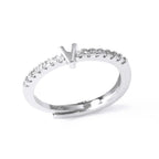 Adjustable women's ring with initial letter