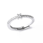 Adjustable women's ring with initial letter