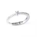Adjustable women's ring with initial letter