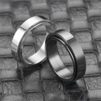 Silver Spinning Anti-Stress Ring Band for Women