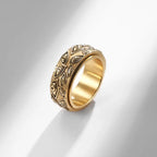 Anti-Stress Spinning Eye Ring Gold