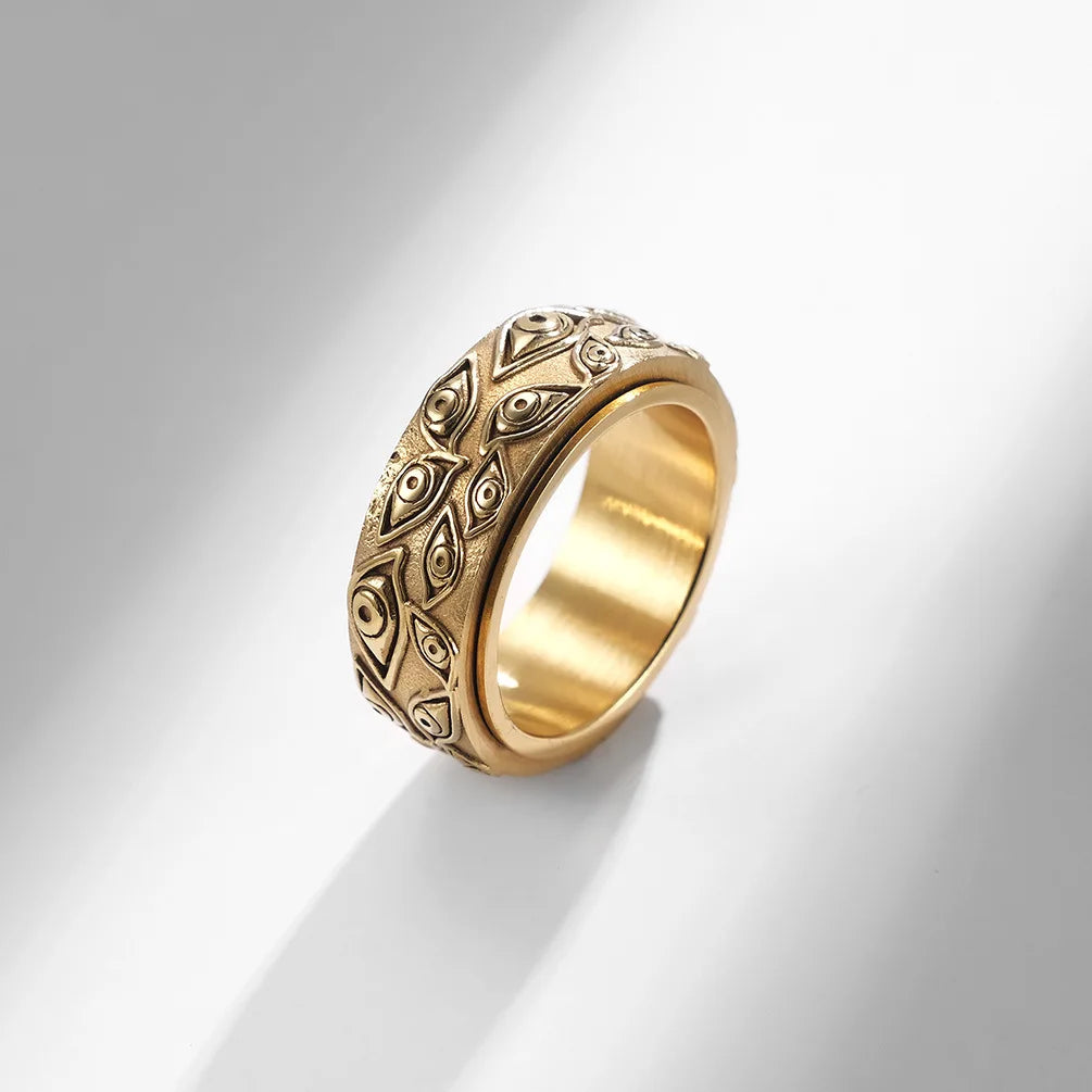 Anti-Stress Spinning Eye Ring Gold