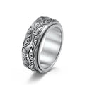 Anti-Stress Spinning Eye Ring Silver