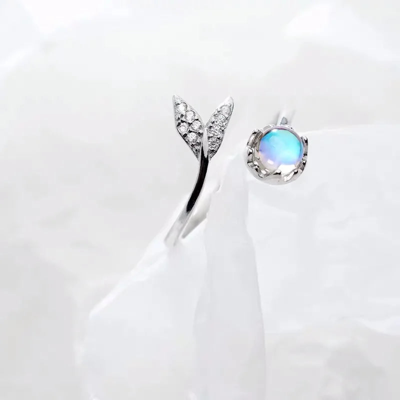 Silver Plated Ring Moonstone