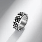 Ring Band with Black Squares Spinning Anti-Stress