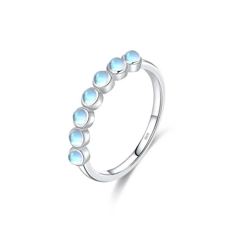 Ring Band with Moonstone Crystal
