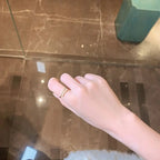 Ring Band with White Pearls and Rhinestones