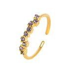 Ring Band with Zircon Birthstone