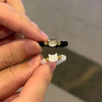 Cat Ring Band Stones