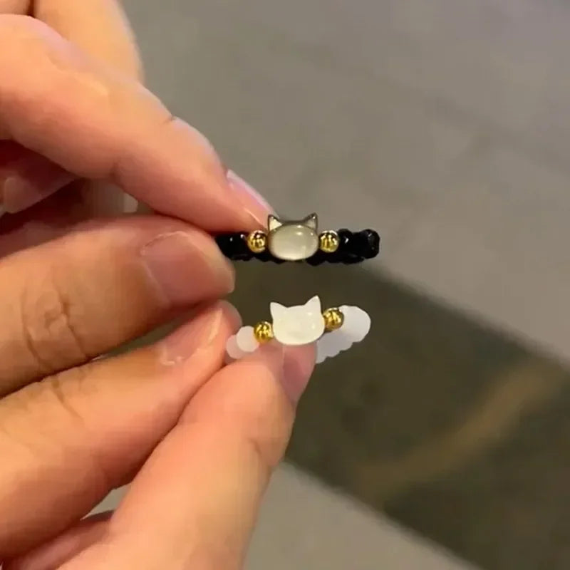 Cat Ring Band Stones