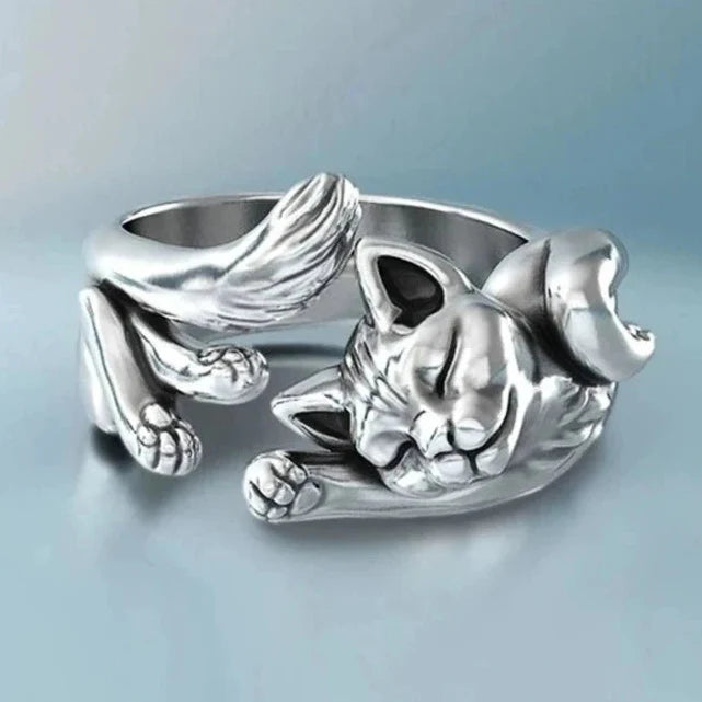 Sleeping Cat Ring Band