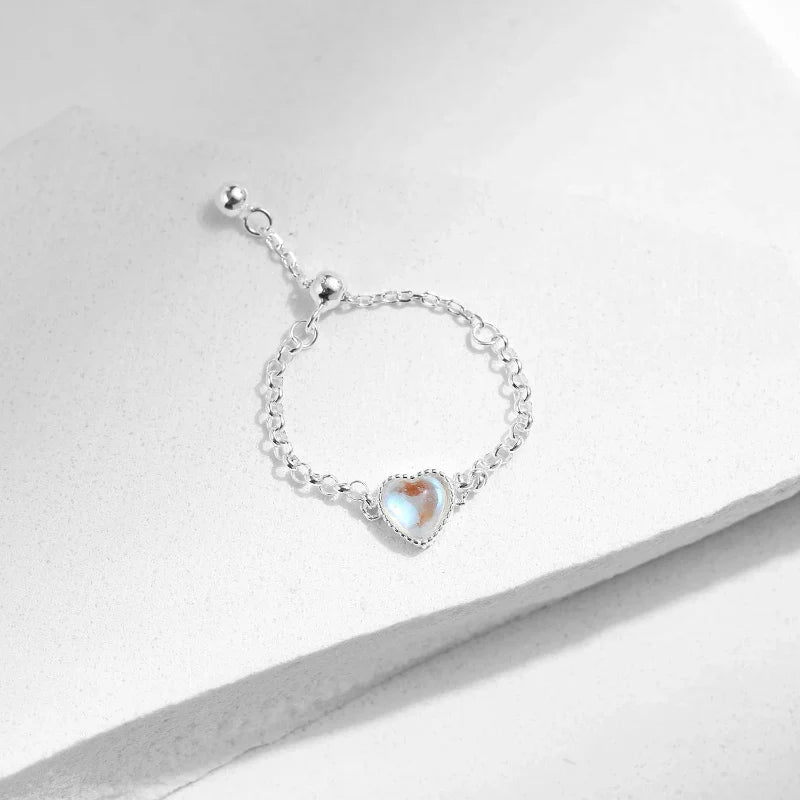 Ring Band for Women's Fertility Moonstone