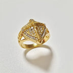 Jesus Christian Ring Band with Rhinestones