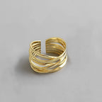 Women's Ring Band Ethnic Style gold