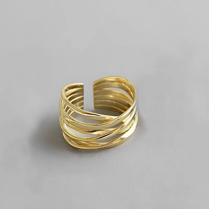 Women's Ring Band Ethnic Style gold