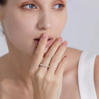 Elegant Style Band Ring with Pearls