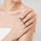 Colored Zircon Birthstone Ring Band