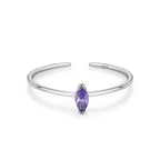 Colored Zircon Birthstone Ring Band