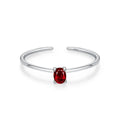 Colored Zircon Birthstone Ring Band