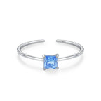 Colored Zircon Birthstone Ring Band