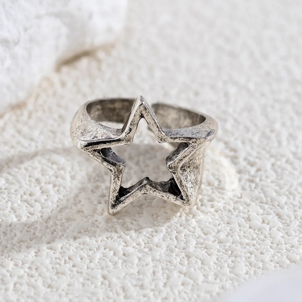 Star Ring Band for Women silver