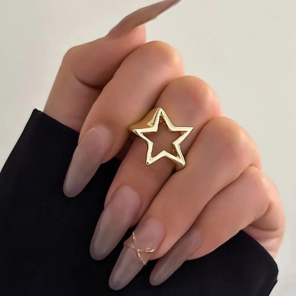 Star Ring Band for Women gold